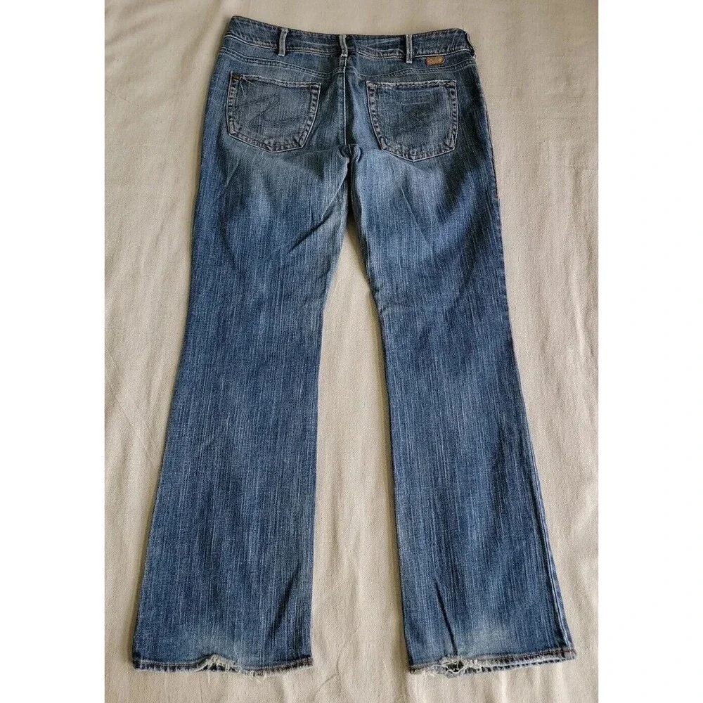 Silver Womens Jeans 34x31 Julia Mid Rise Blue Distressed Stretch Glove Works VTG